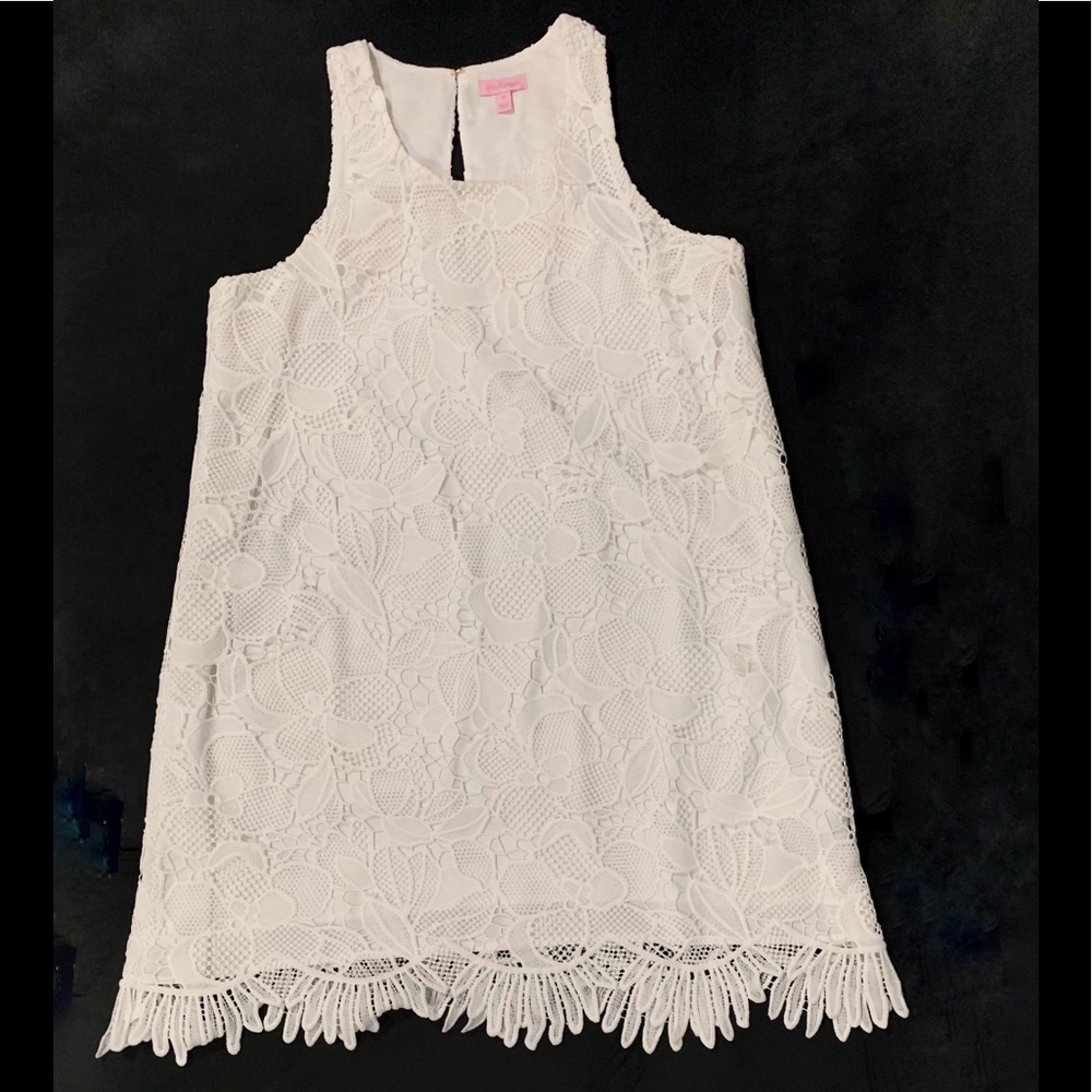 Lilly Pulitzer white floral lace dress